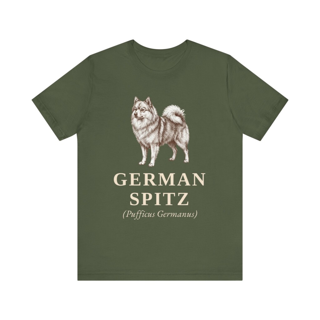 German Spitz Latin Shirt, Vintage Dog Sketch Tee, Dog Latin Gift