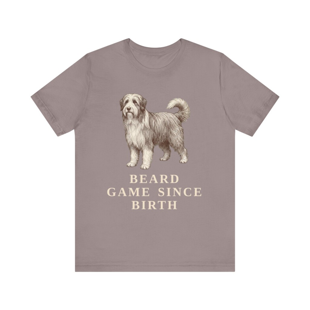 Bearded Collie Humor Shirt, Vintage Dog Sketch Tee, Dog Humor Gift