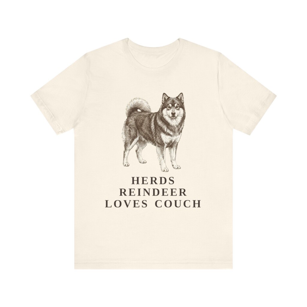 Finnish Lapphund Humor Shirt, Vintage Dog Sketch Tee, Dog Humor Gift