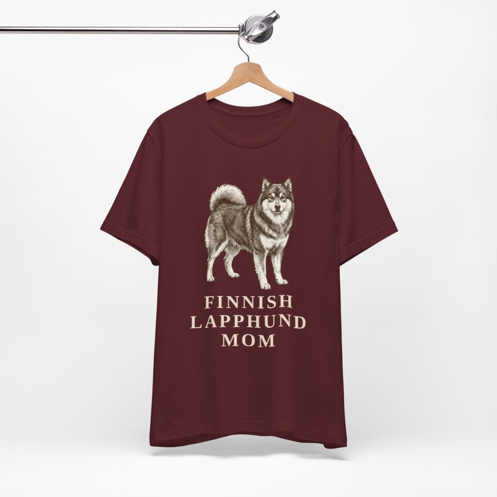 Finnish Lapphund Mom Shirt, Vintage Dog Sketch Tee, Dog Mom Gift