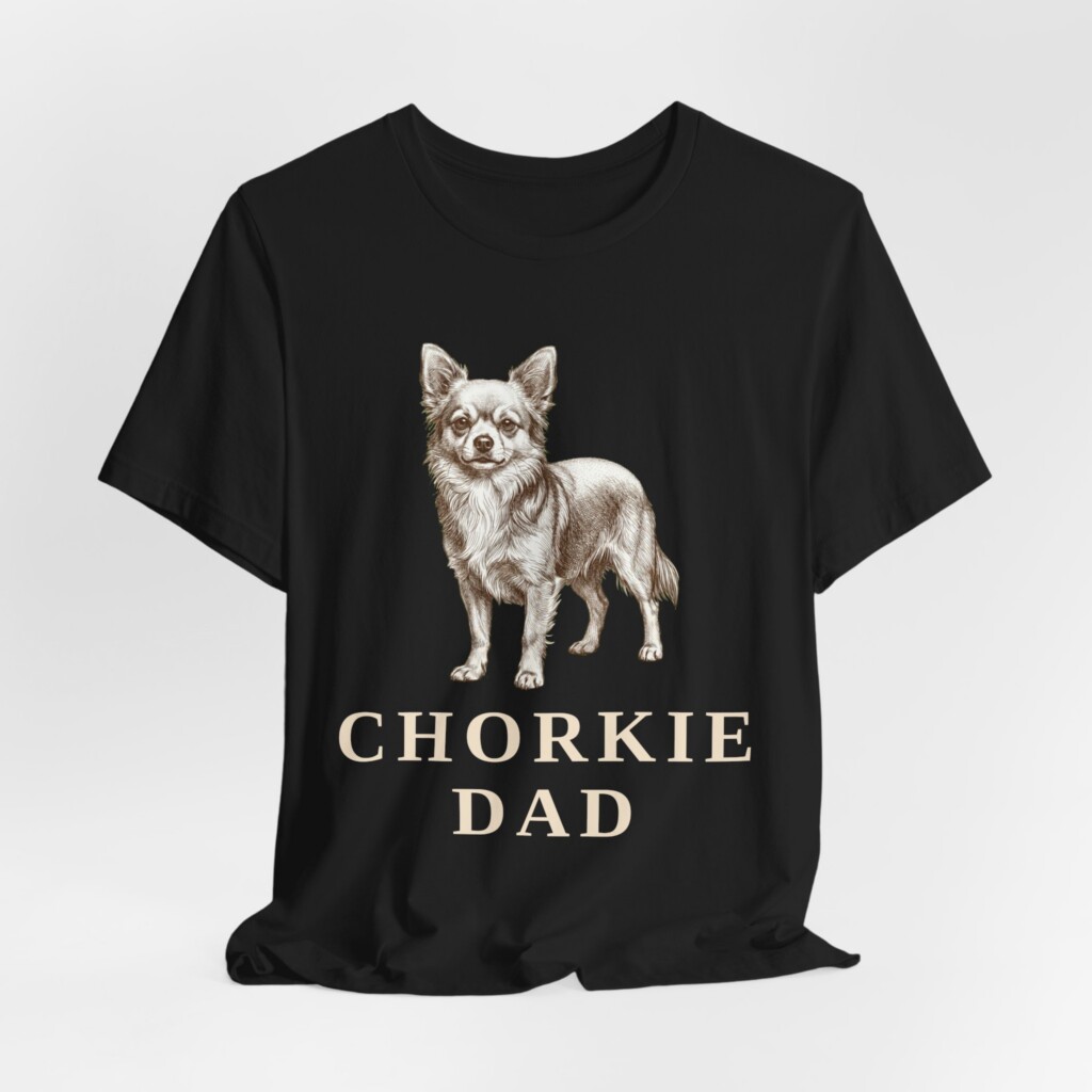 Chorkie Dad Shirt, Vintage Dog Sketch Tee, Dog Dad Gift