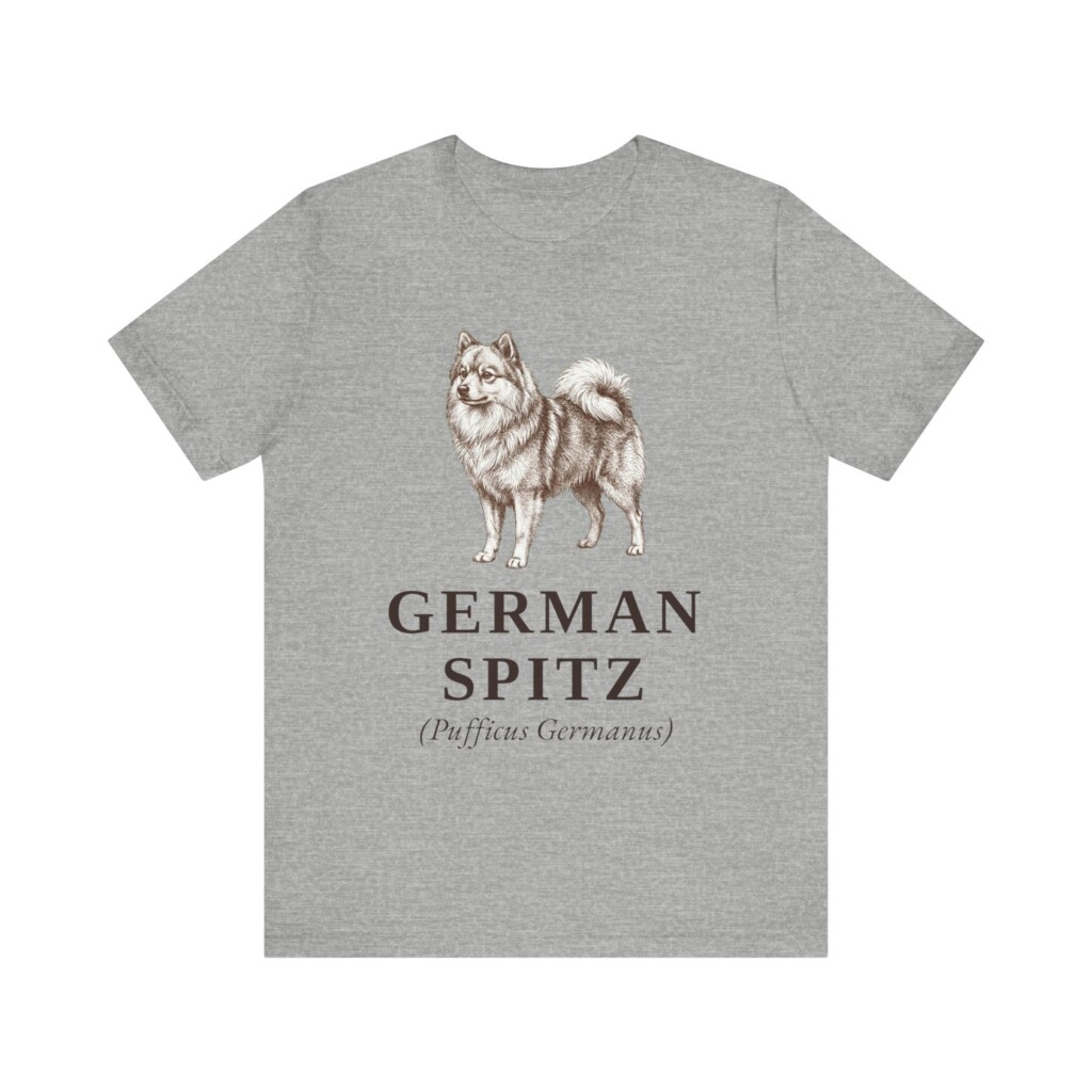 German Spitz Latin Shirt, Vintage Dog Sketch Tee, Dog Latin Gift