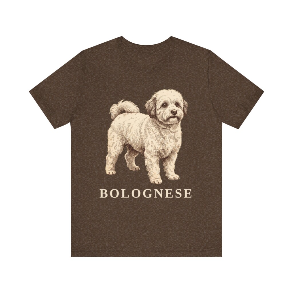 Bolognese Shirt, Vintage Dog Sketch Tee, Dog Lover Gift