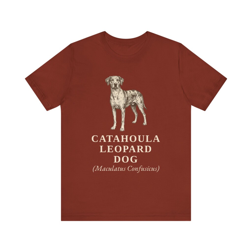 Catahoula Leopard Dog Latin Shirt, Vintage Dog Sketch Tee, Dog Latin Gift