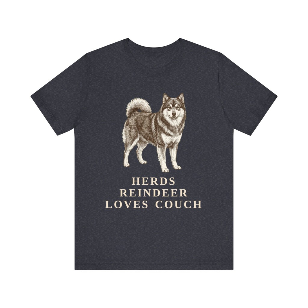 Finnish Lapphund Humor Shirt, Vintage Dog Sketch Tee, Dog Humor Gift