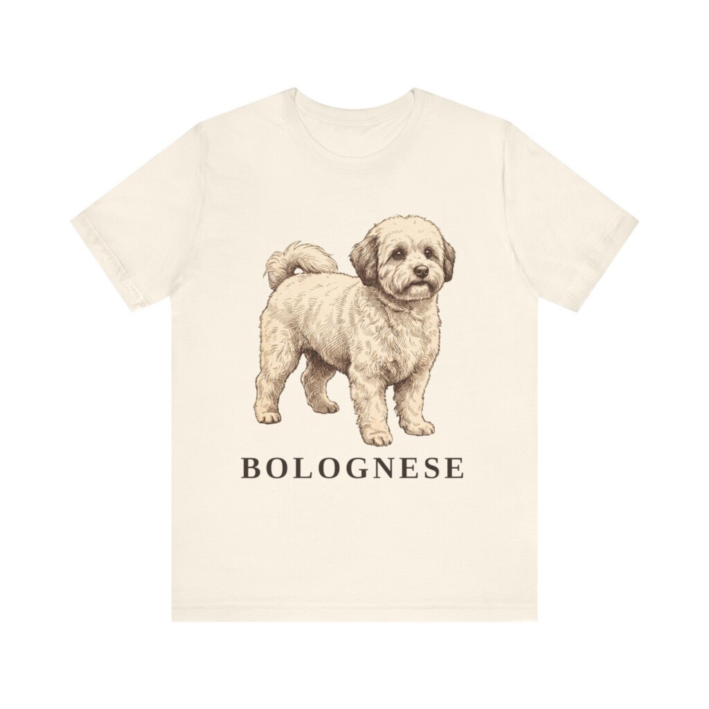 Bolognese Shirt, Vintage Dog Sketch Tee, Dog Lover Gift