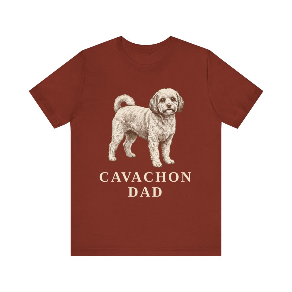 Cavachon Dad Shirt, Vintage Dog Sketch Tee, Dog Dad Gift