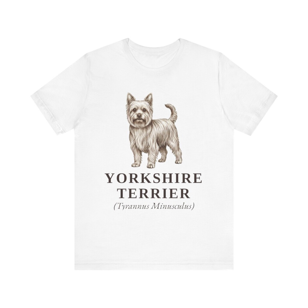 Yorkshire Terrier Latin Shirt, Vintage Dog Sketch Tee, Dog Latin Gift