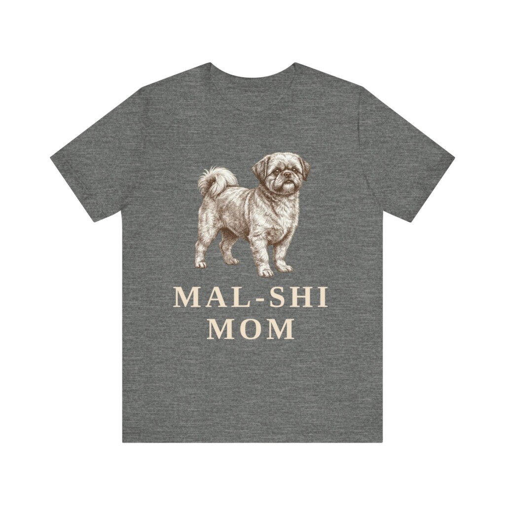 Mal-Shi Mom Shirt, Vintage Dog Sketch Tee, Dog Mom Gift