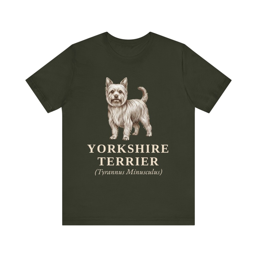 Yorkshire Terrier Latin Shirt, Vintage Dog Sketch Tee, Dog Latin Gift
