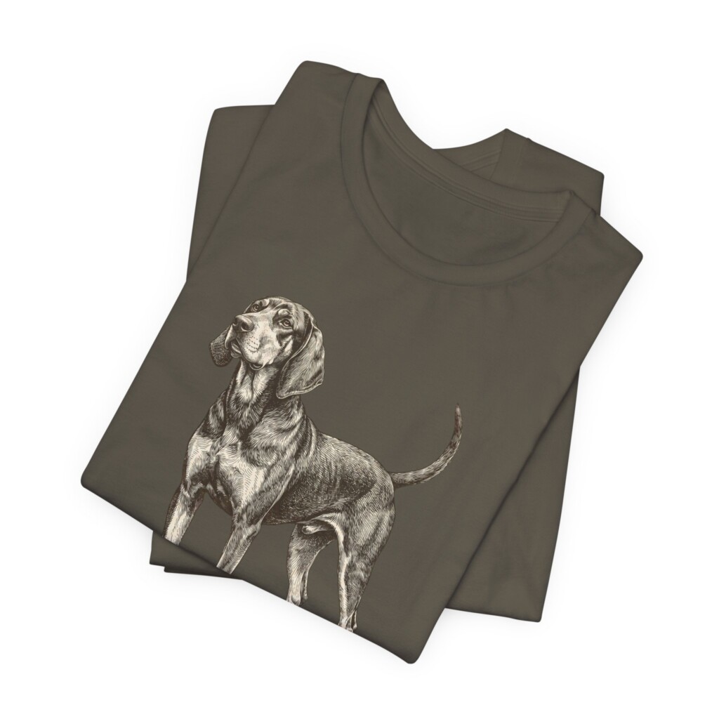 Black and Tan Coonhound Mom Shirt, Vintage Dog Sketch Tee, Dog Mom Gift
