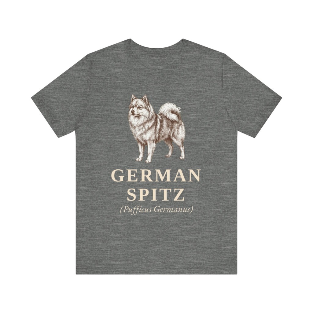 German Spitz Latin Shirt, Vintage Dog Sketch Tee, Dog Latin Gift