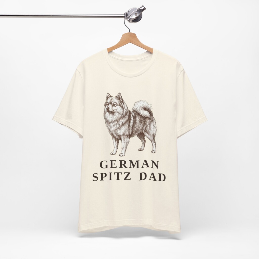 German Spitz Dad Shirt, Vintage Dog Sketch Tee, Dog Dad Gift
