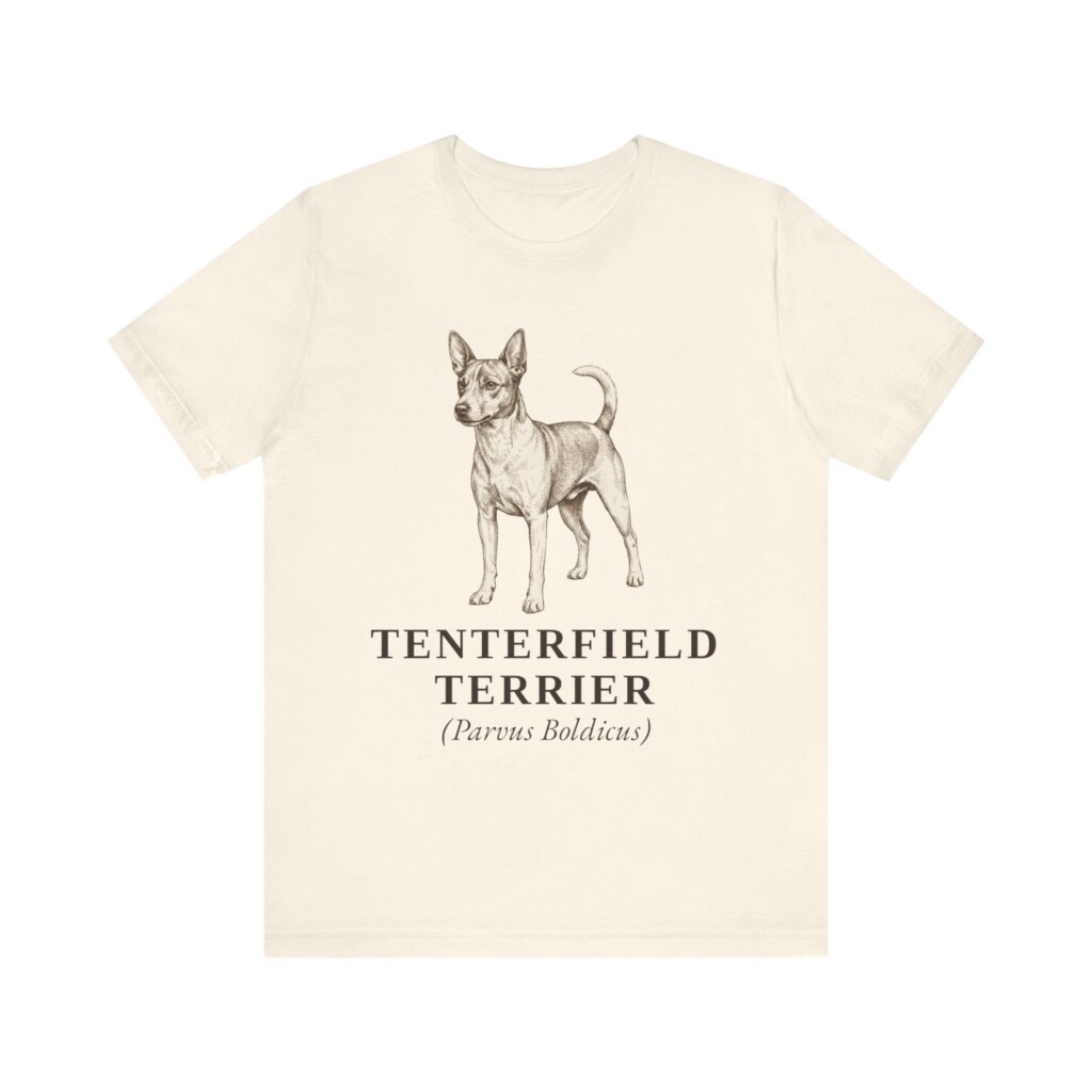 Tenterfield Terrier Latin Shirt, Vintage Dog Sketch Tee, Dog Latin Gift