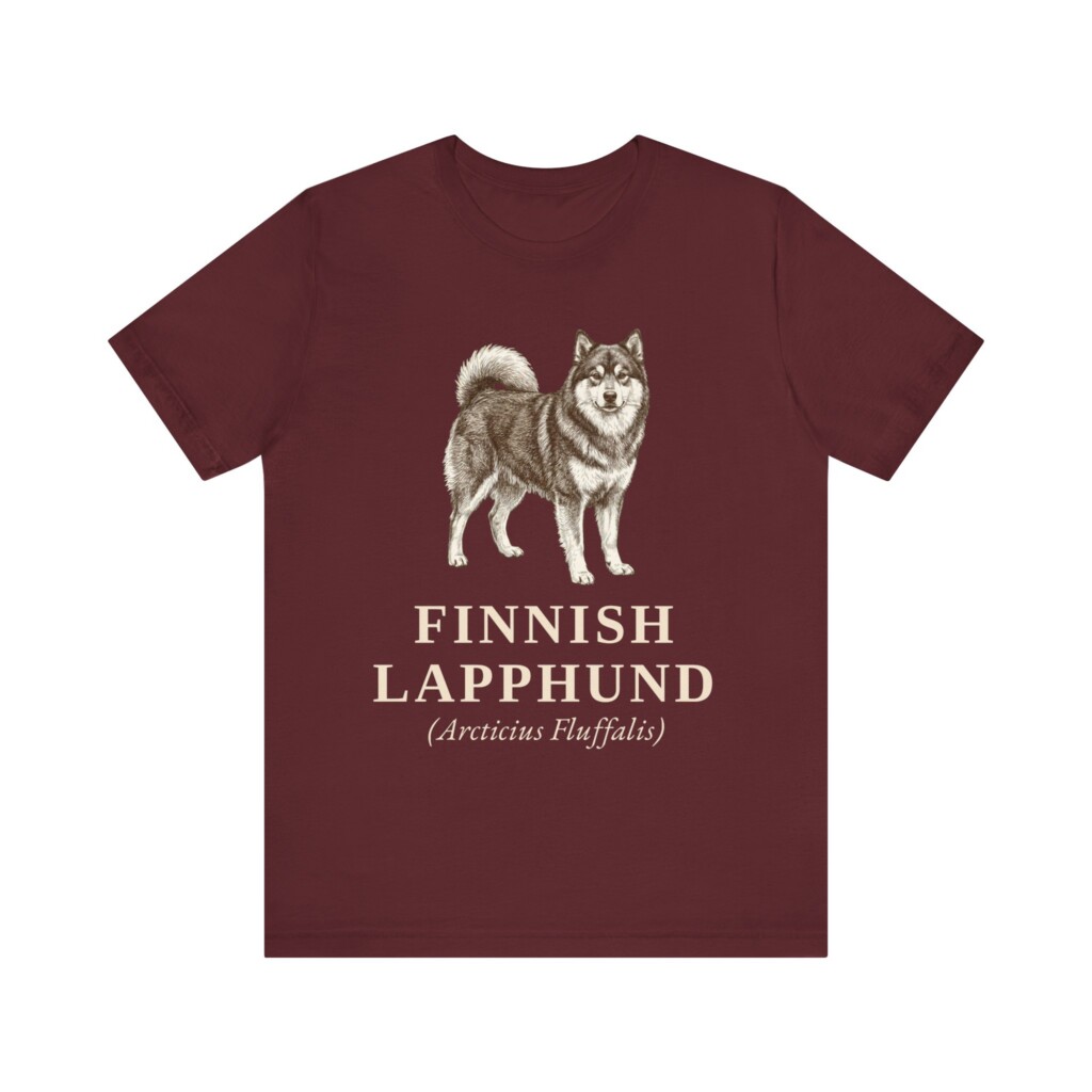 Finnish Lapphund Latin Shirt, Vintage Dog Sketch Tee, Dog Latin Gift