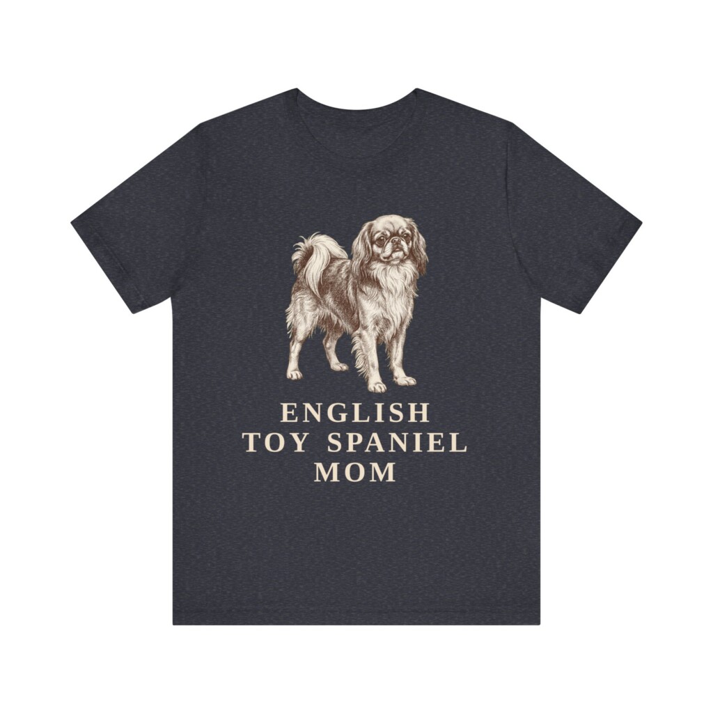 English Toy Spaniel Mom Shirt, Vintage Dog Sketch Tee, Dog Mom Gift