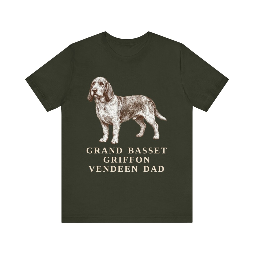 Grand Basset Griffon Vendeen Dad Shirt, Vintage Dog Sketch Tee, Dog Dad Gift