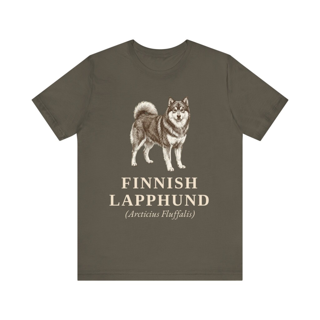 Finnish Lapphund Latin Shirt, Vintage Dog Sketch Tee, Dog Latin Gift
