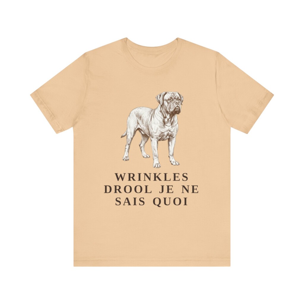 Dogue de Bordeaux Humor Shirt, Vintage Dog Sketch Tee, Dog Humor Gift