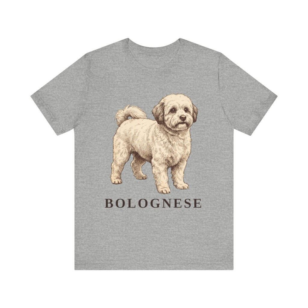 Bolognese Shirt, Vintage Dog Sketch Tee, Dog Lover Gift