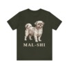 Mal-Shi Shirt, Vintage Dog Sketch Tee, Dog Lover Gift