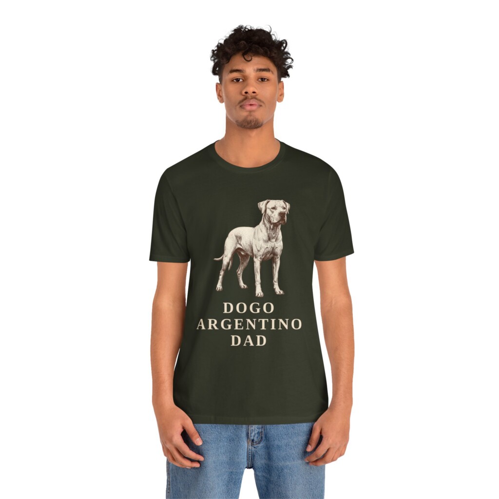 Dogo Argentino Dad Shirt, Vintage Dog Sketch Tee, Dog Dad Gift