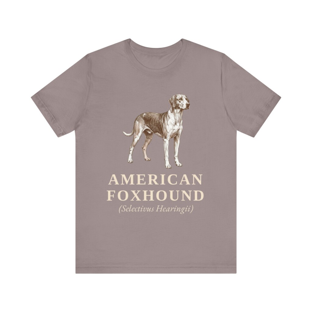 American Foxhound Latin Shirt, Vintage Dog Sketch Tee, Dog Latin Gift