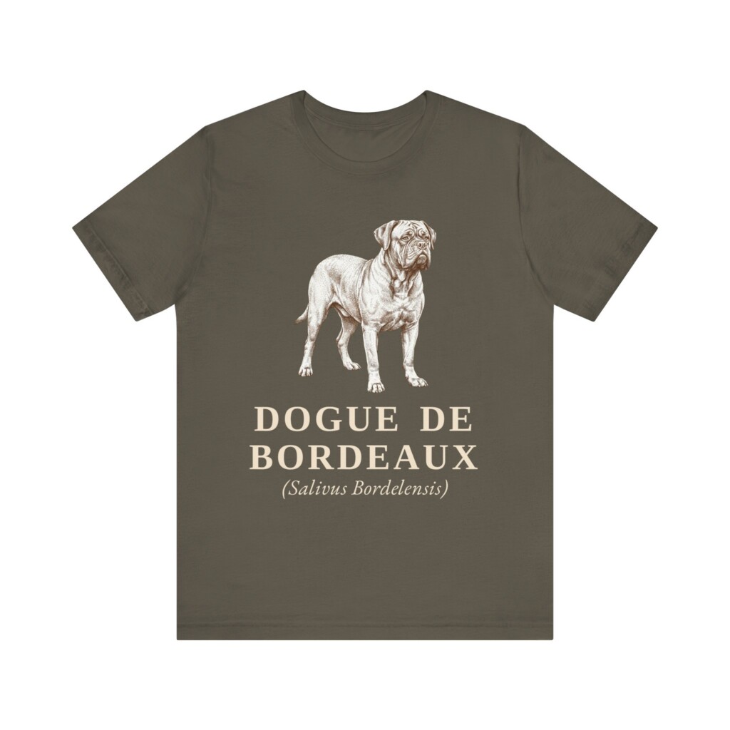 Dogue de Bordeaux Latin Shirt, Vintage Dog Sketch Tee, Dog Latin Gift