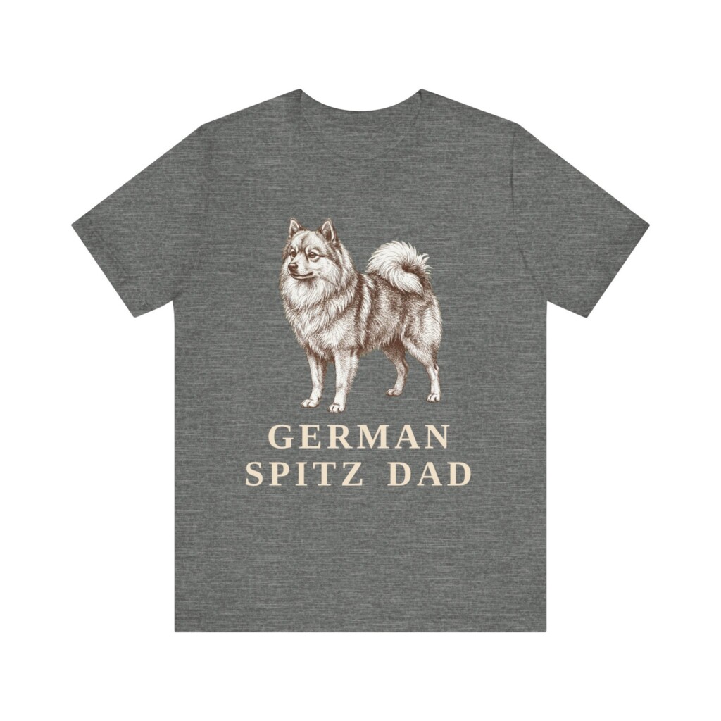 German Spitz Dad Shirt, Vintage Dog Sketch Tee, Dog Dad Gift