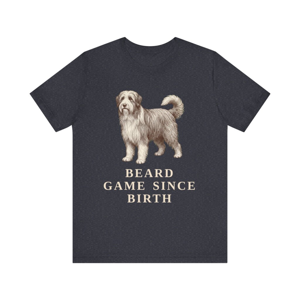 Bearded Collie Humor Shirt, Vintage Dog Sketch Tee, Dog Humor Gift