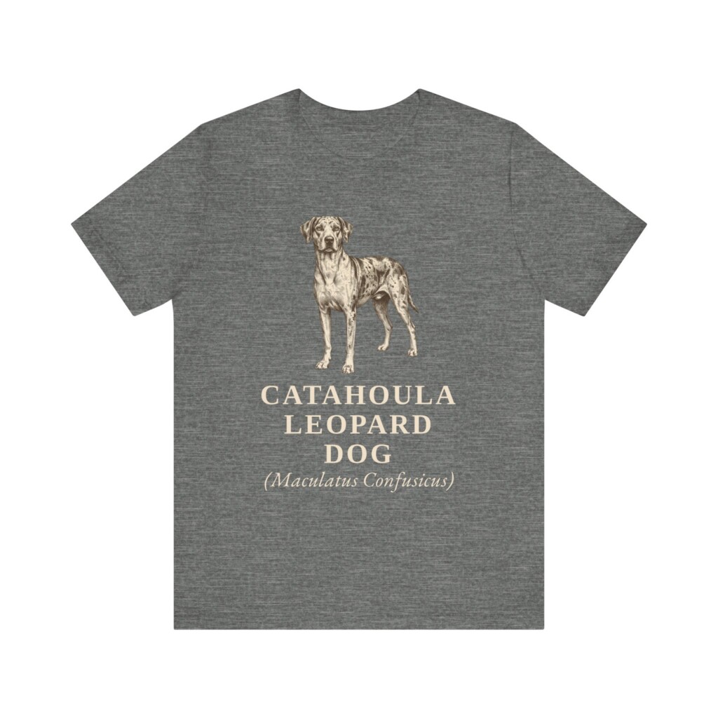 Catahoula Leopard Dog Latin Shirt, Vintage Dog Sketch Tee, Dog Latin Gift