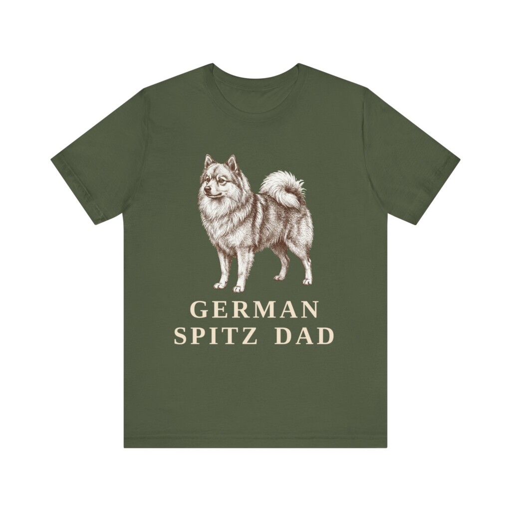 German Spitz Dad Shirt, Vintage Dog Sketch Tee, Dog Dad Gift
