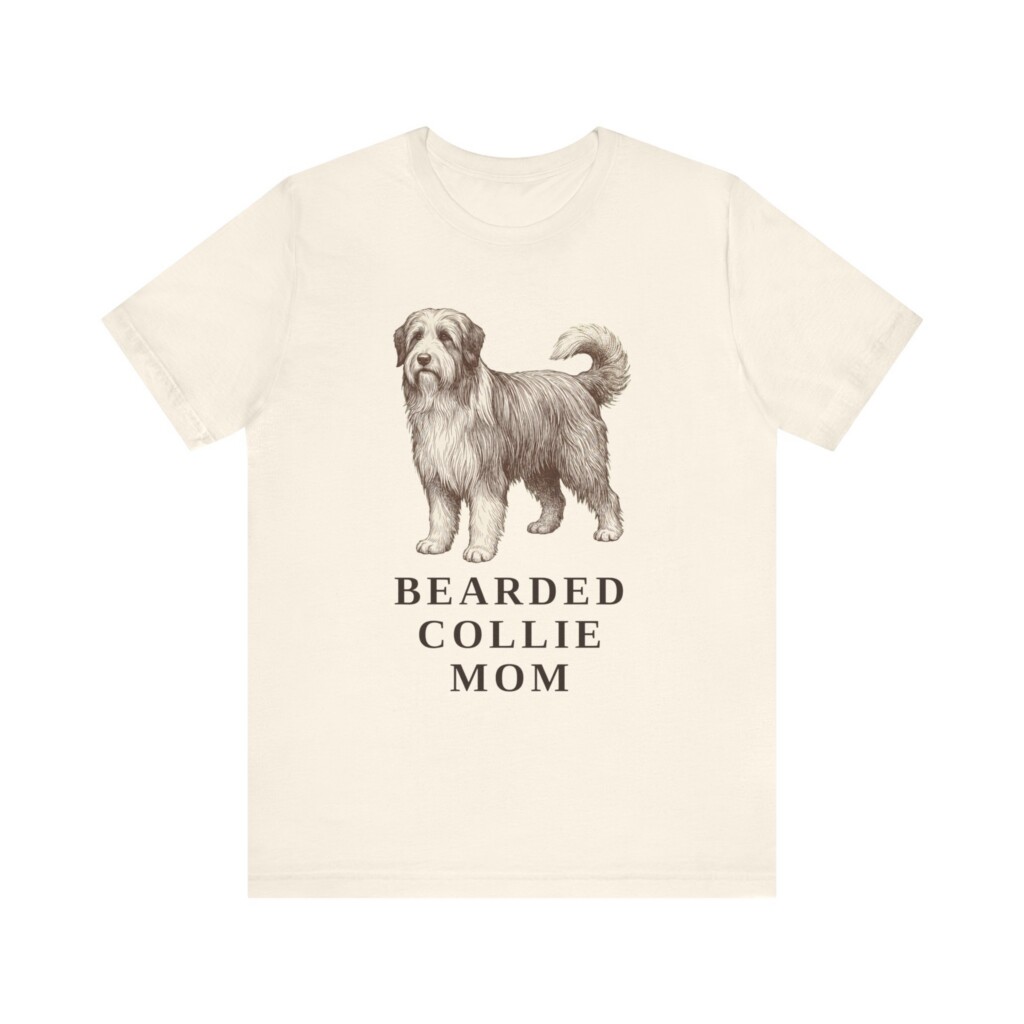 Bearded Collie Mom Shirt, Vintage Dog Sketch Tee, Dog Mom Gift Bearded Collie Mom Shirt, Vintage Dog Sketch Tee, Dog Mom Gift