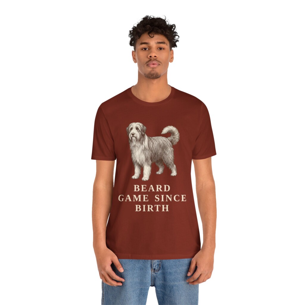 Bearded Collie Humor Shirt, Vintage Dog Sketch Tee, Dog Humor Gift