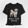 Mal-Shi Mom Shirt, Vintage Dog Sketch Tee, Dog Mom Gift