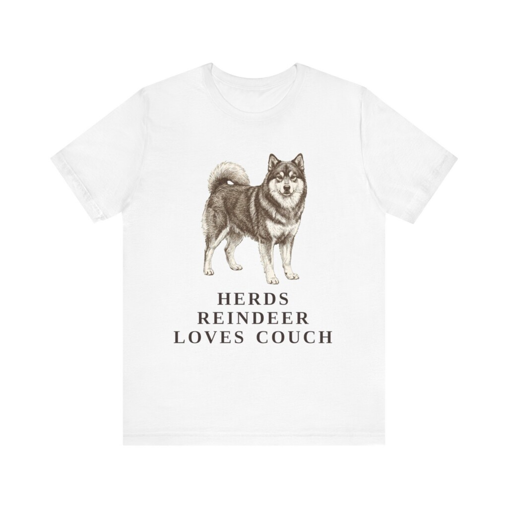 Finnish Lapphund Humor Shirt, Vintage Dog Sketch Tee, Dog Humor Gift