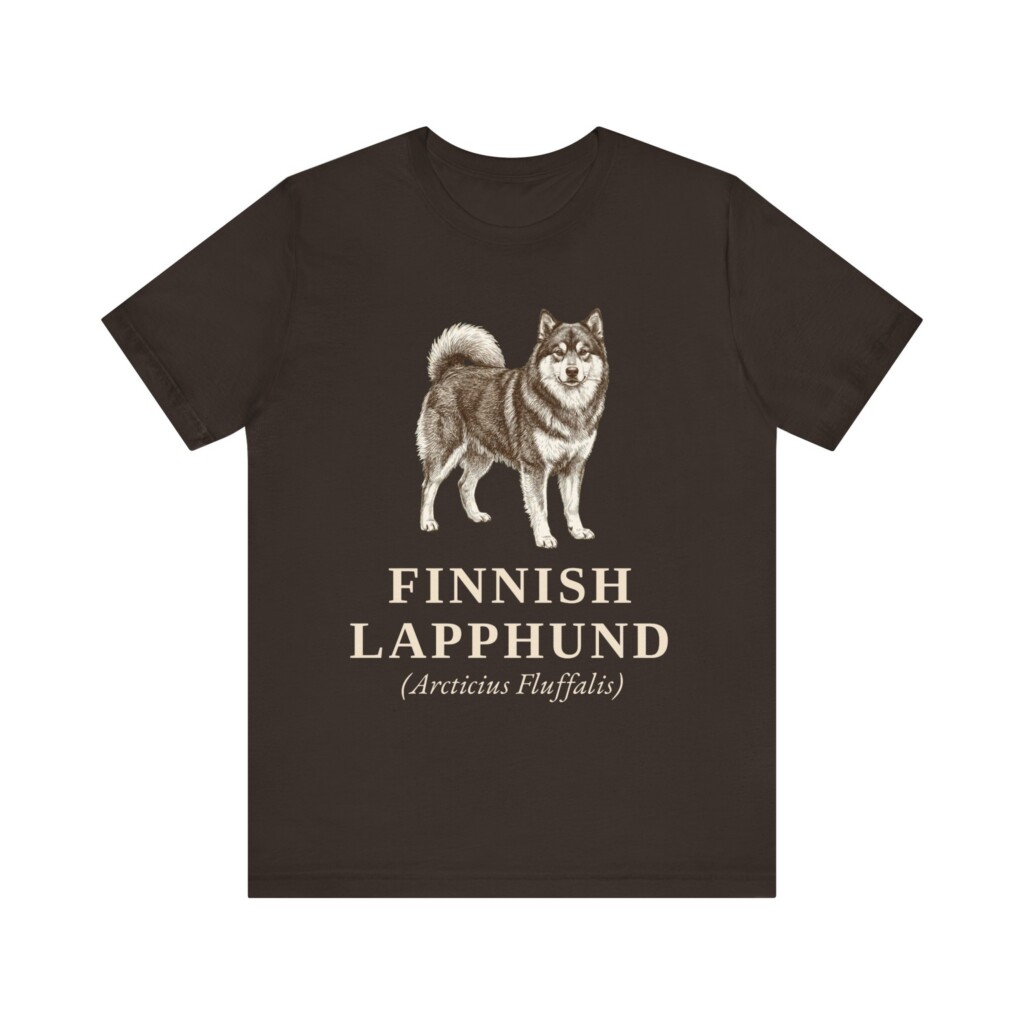 Finnish Lapphund Latin Shirt, Vintage Dog Sketch Tee, Dog Latin Gift