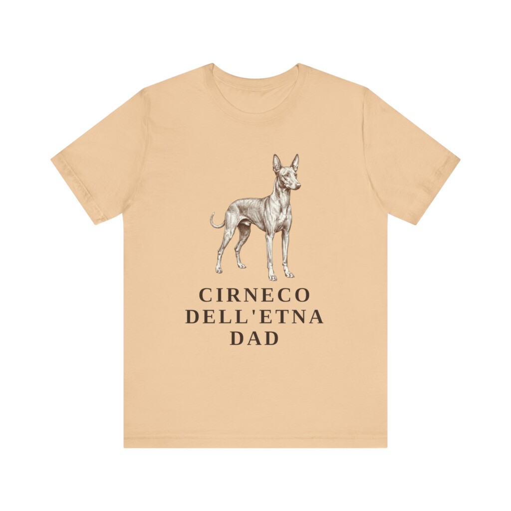 Cirneco dell'Etna Dad Shirt, Vintage Dog Sketch Tee, Dog Dad Gift