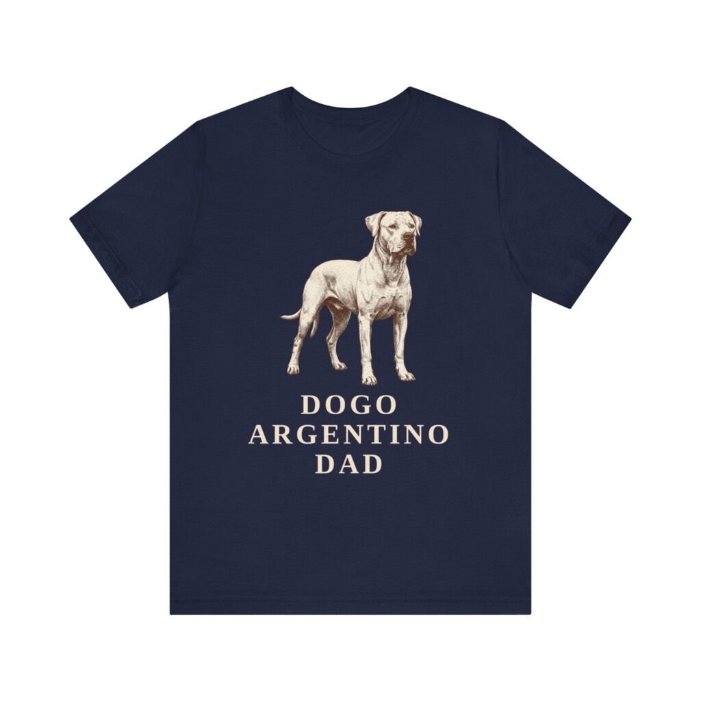 Dogo Argentino Dad Shirt, Vintage Dog Sketch Tee, Dog Dad Gift