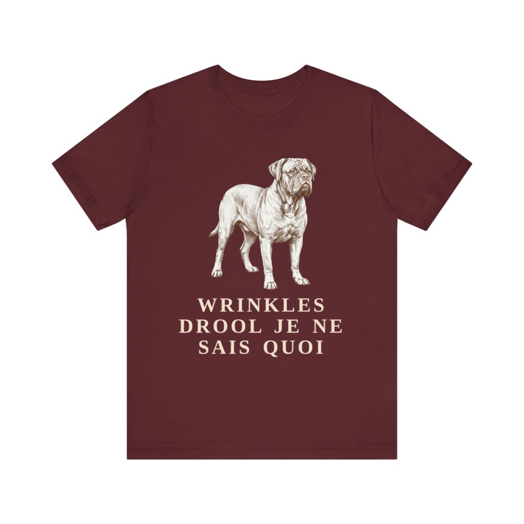 Dogue de Bordeaux Humor Shirt, Vintage Dog Sketch Tee, Dog Humor Gift