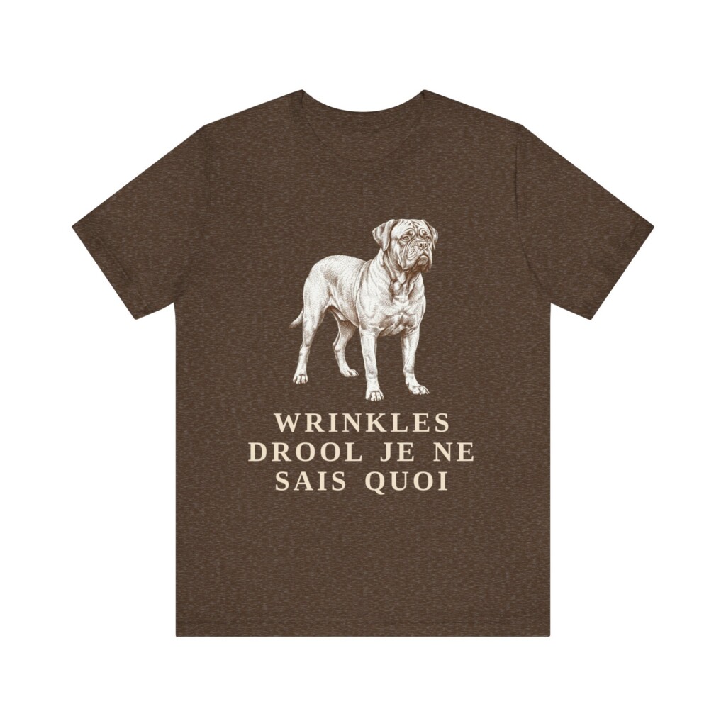 Dogue de Bordeaux Humor Shirt, Vintage Dog Sketch Tee, Dog Humor Gift