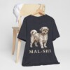 Mal-Shi Shirt, Vintage Dog Sketch Tee, Dog Lover Gift