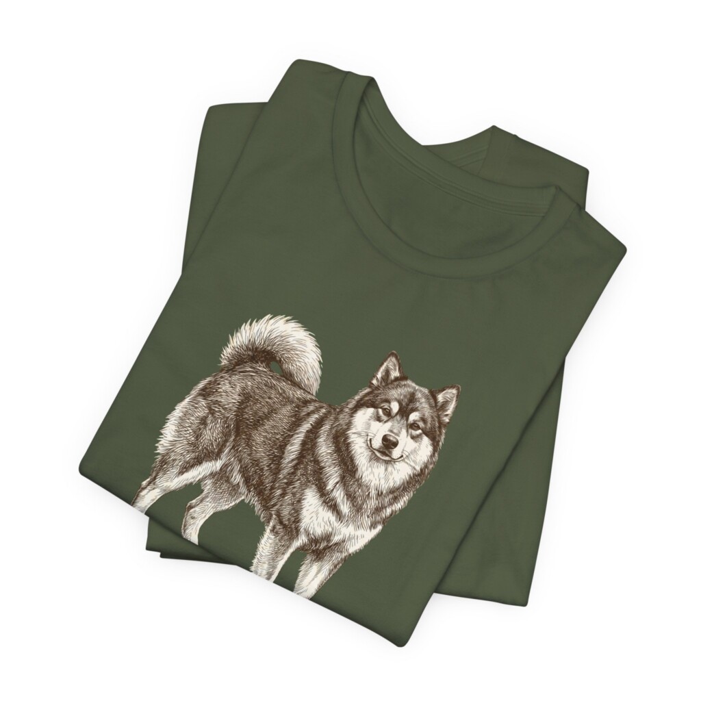 Finnish Lapphund Dad Shirt, Vintage Dog Sketch Tee, Dog Dad Gift Finnish Lapphund Dad Shirt, Vintage Dog Sketch Tee, Dog Dad Gift