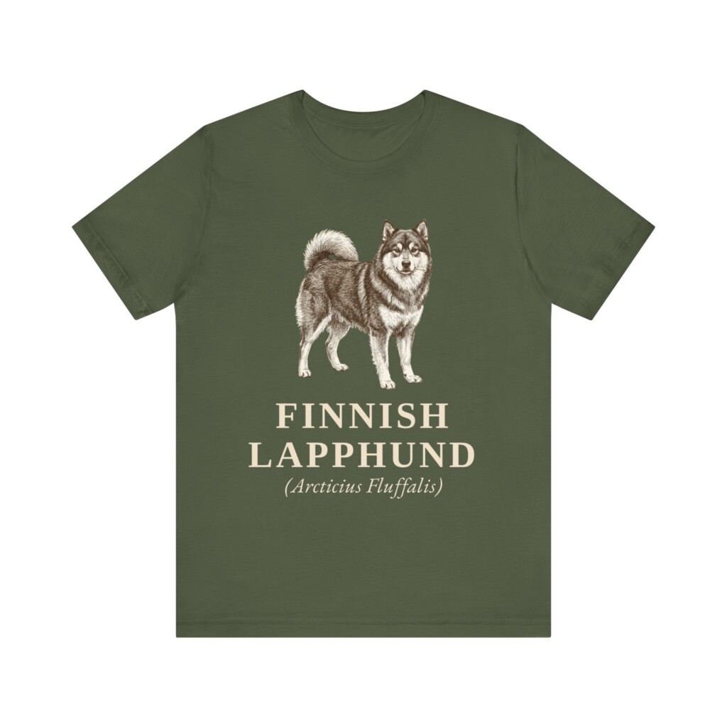 Finnish Lapphund Latin Shirt, Vintage Dog Sketch Tee, Dog Latin Gift