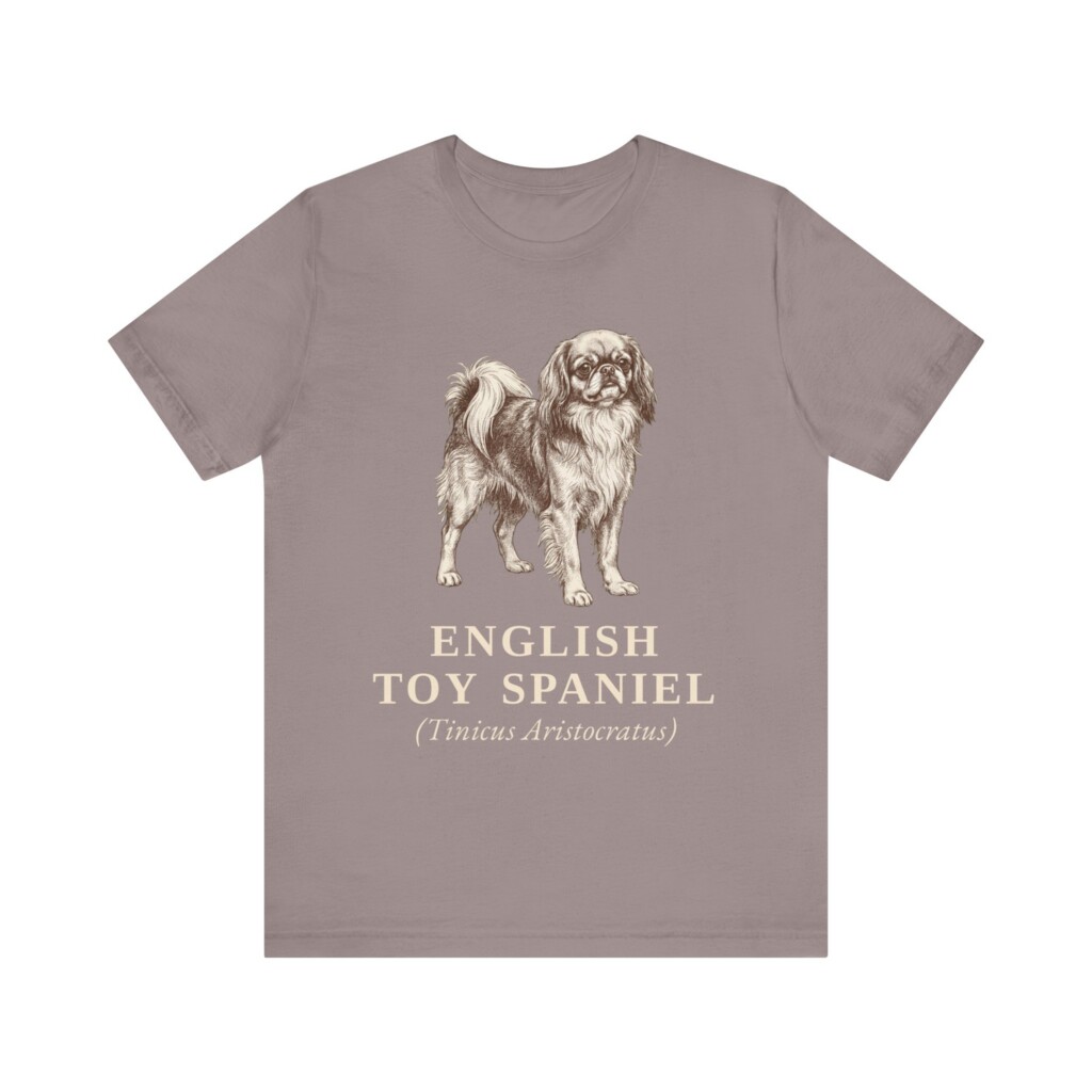 English Toy Spaniel Latin Shirt, Vintage Dog Sketch Tee, Dog Latin Gift
