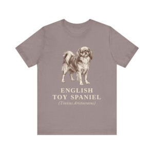 English Toy Spaniel Latin Shirt, Vintage Dog Sketch Tee, Dog Latin Gift