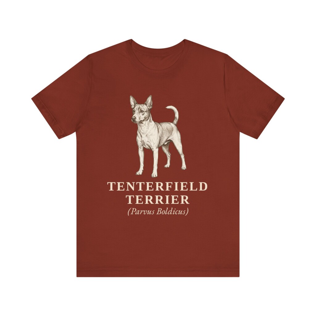 Tenterfield Terrier Latin Shirt, Vintage Dog Sketch Tee, Dog Latin Gift