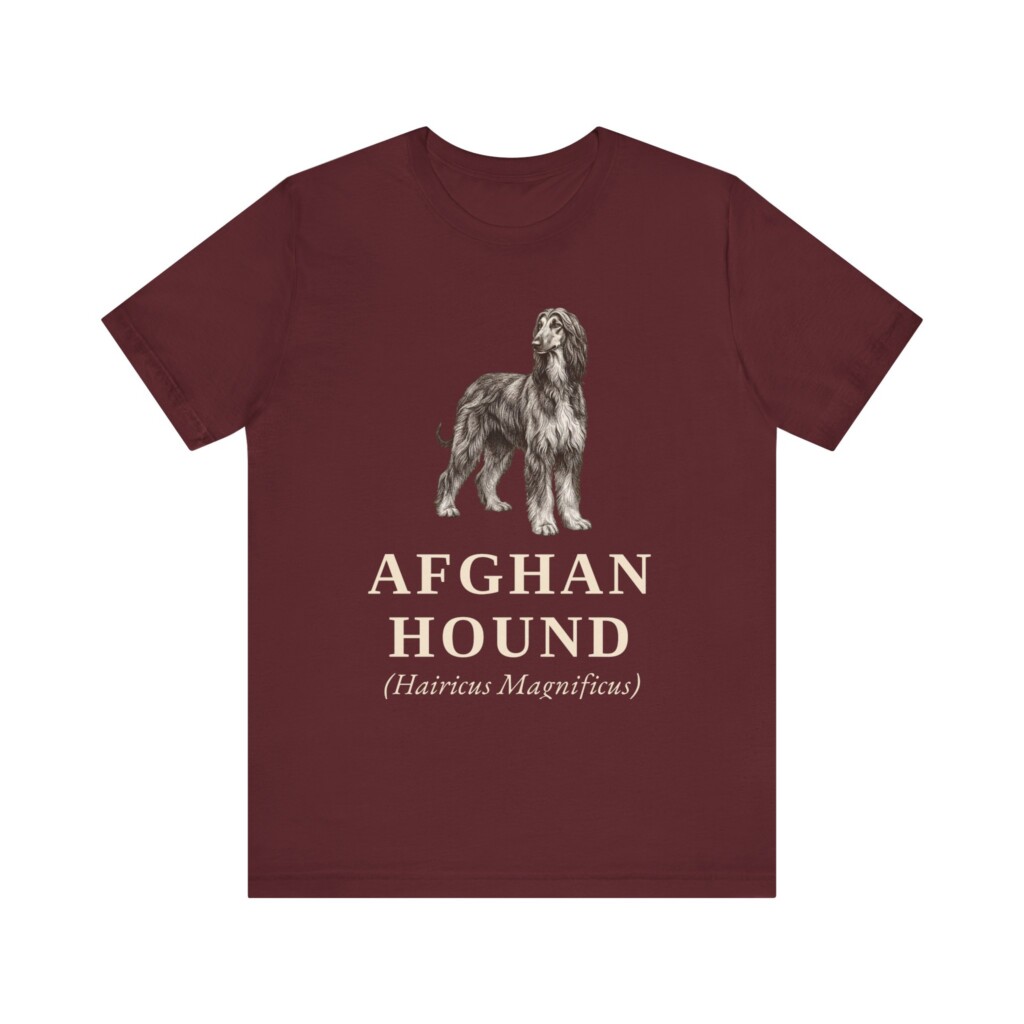 Afghan Hound Latin Shirt, Vintage Dog Sketch Tee, Dog Latin Gift