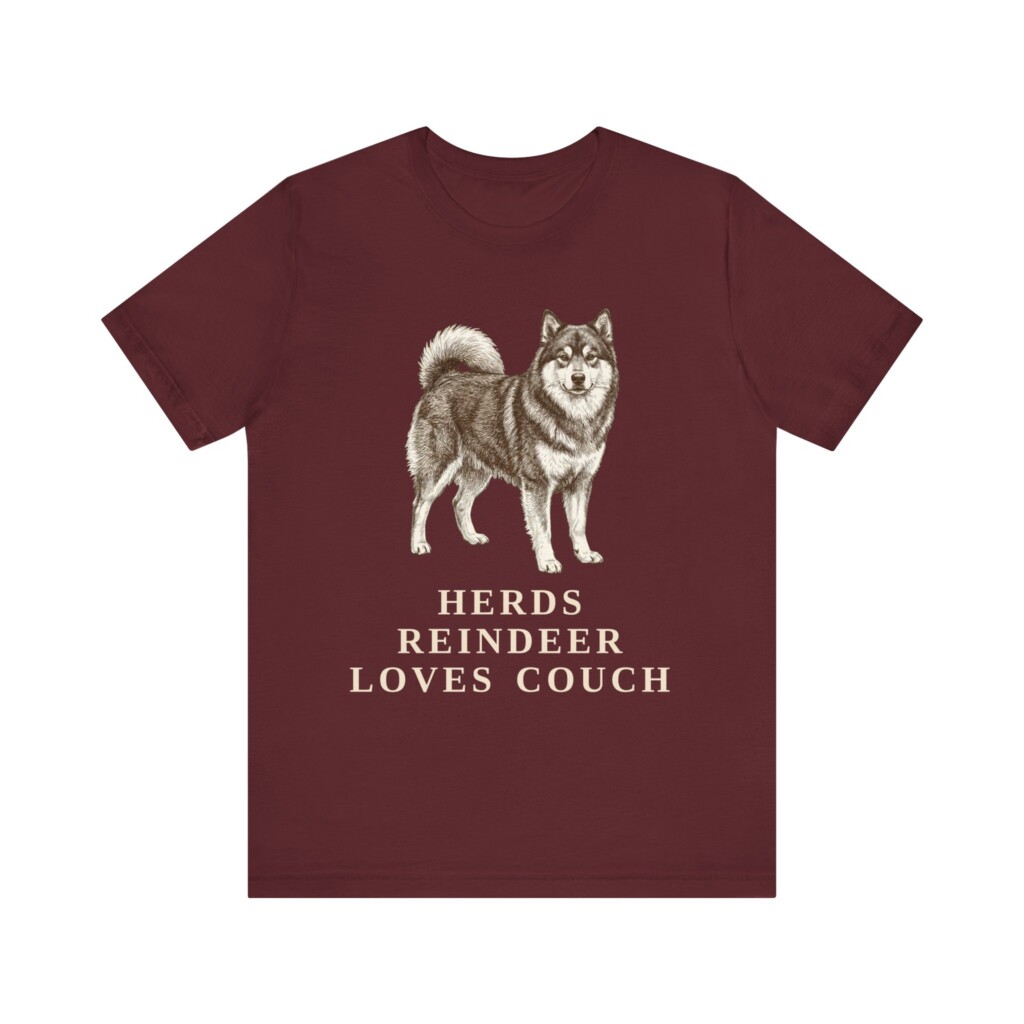 Finnish Lapphund Humor Shirt, Vintage Dog Sketch Tee, Dog Humor Gift