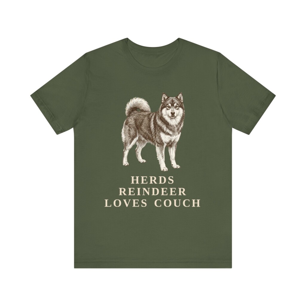 Finnish Lapphund Humor Shirt, Vintage Dog Sketch Tee, Dog Humor Gift